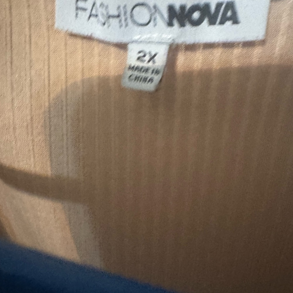 Fashion Nova Beige Ribbed cardigan